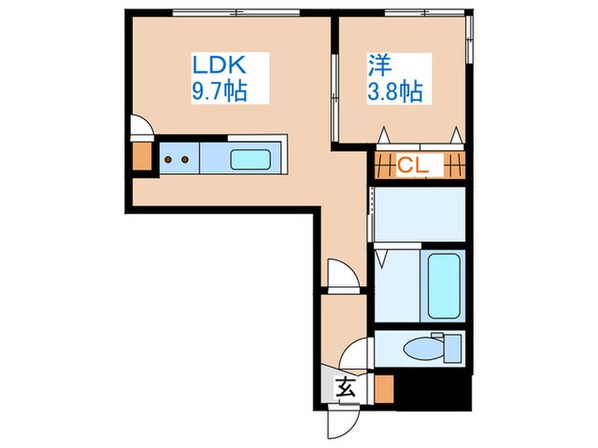 Halenix札幌医大前の物件間取画像